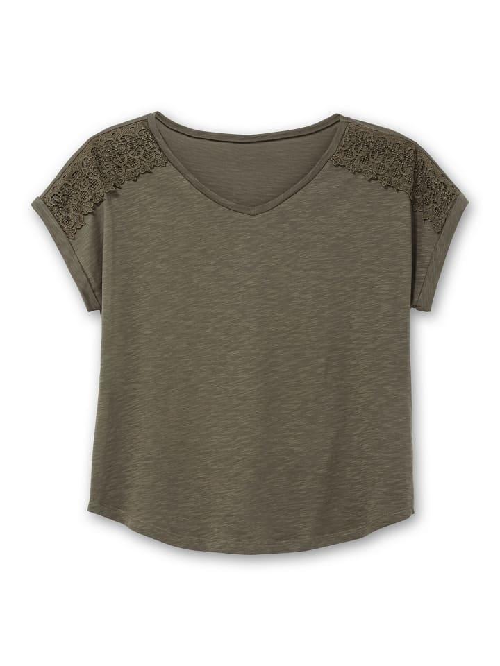 sheego Shirt in oliv günstig kaufen