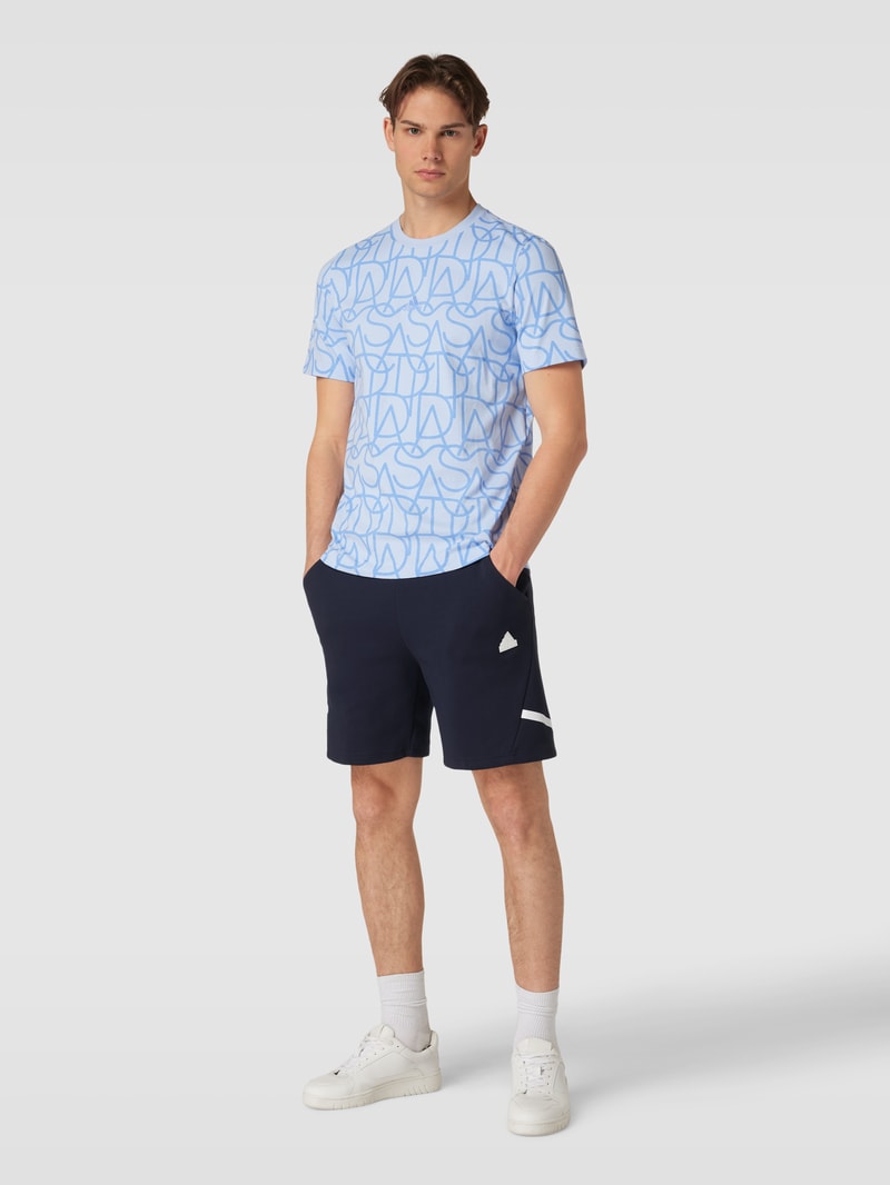 Sweatshorts mit Label-Patch Modell 'D4GMDY' in marineblau