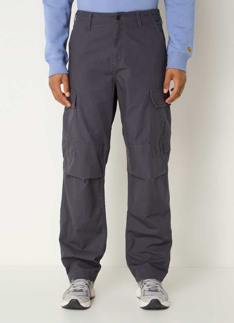 Carhartt WIP Colombia regulāras piegriezuma kravas bikses ar atloku un sānu kabatām