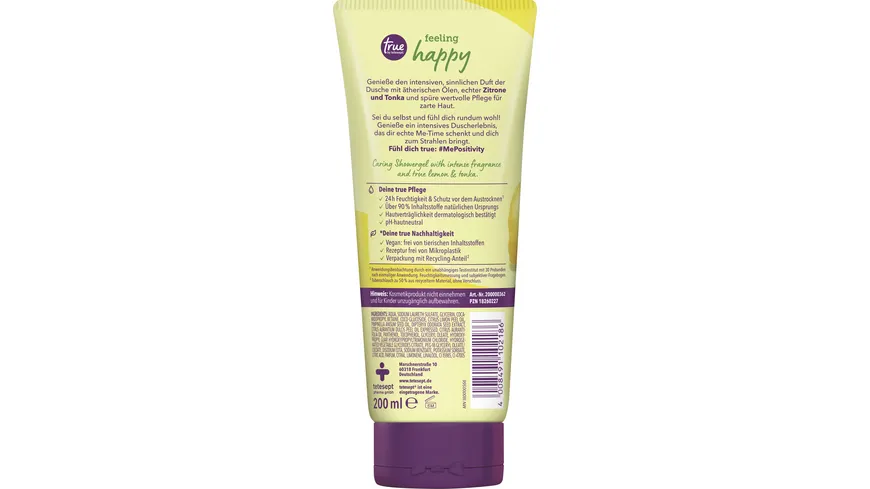 true by tetesept Duschgel feeling happy 200 ml