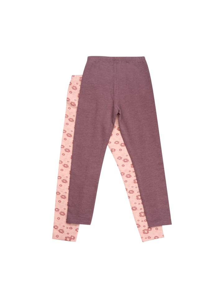 Minymo Leggings MISweat Leggings w.AOP (2-pack) - 5900  Gemusterte Leggings in Rosa günstig kaufen