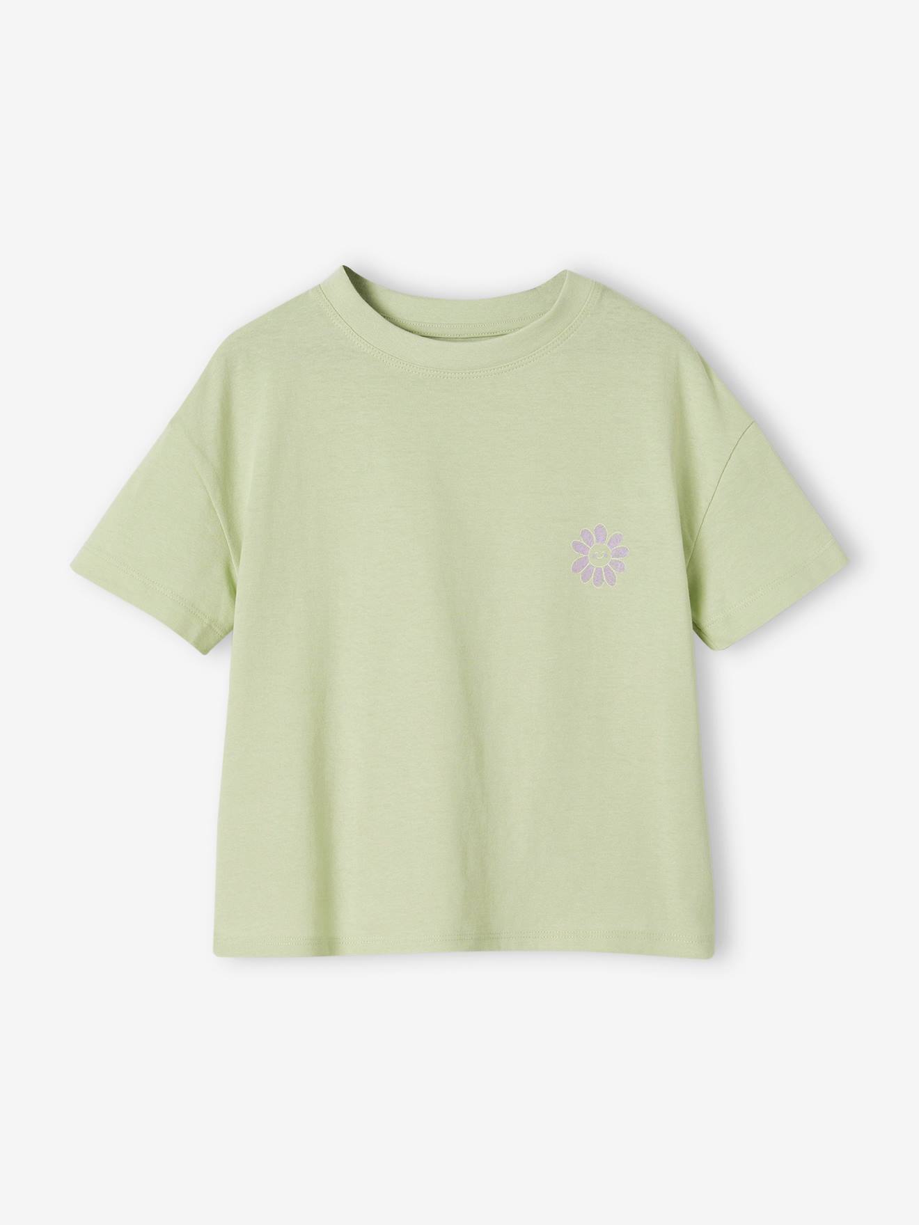Vertbaudet Mädchen T-Shirt BASIC Oeko-Tex - mandelgrün