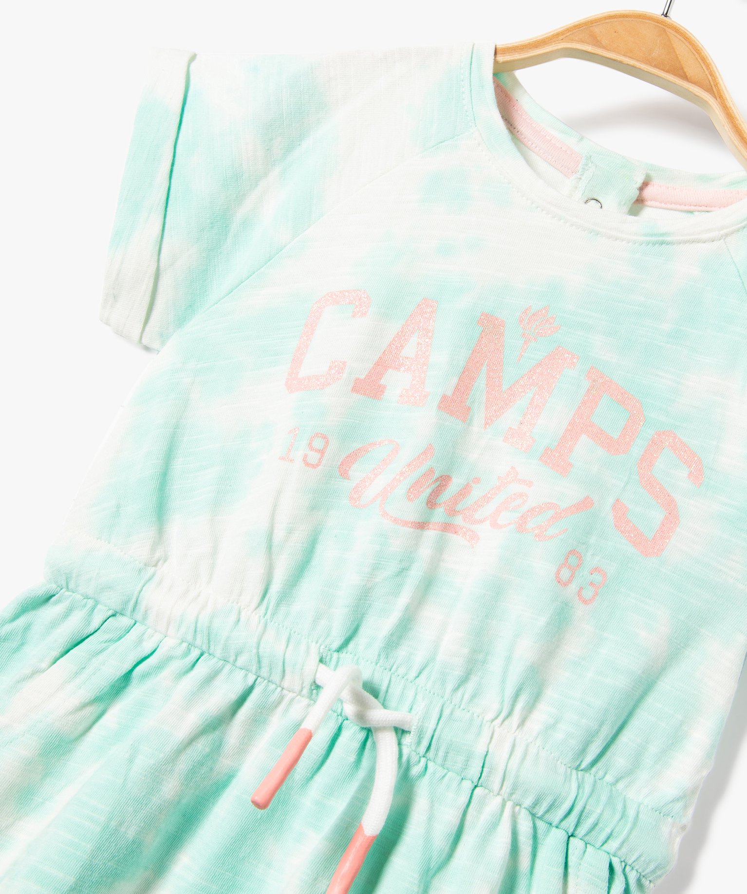 Robe bébé fille en maille tie and dye - Camps United vert | GEMO