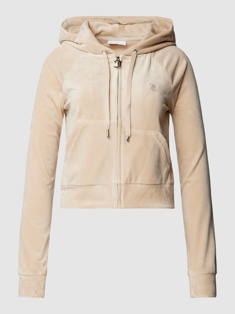 Sweatjacke mit Kapuze Modell 'MADISON' in sand