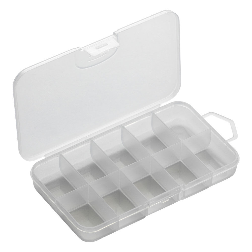 Plastilys petokalastusvälinelaatikko, 10 lokeroa