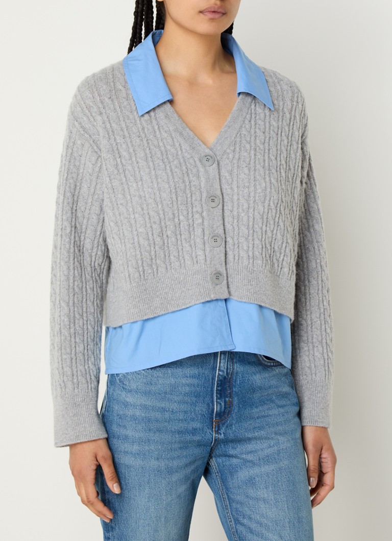 Cardigan Sandro a trecce, misto lana