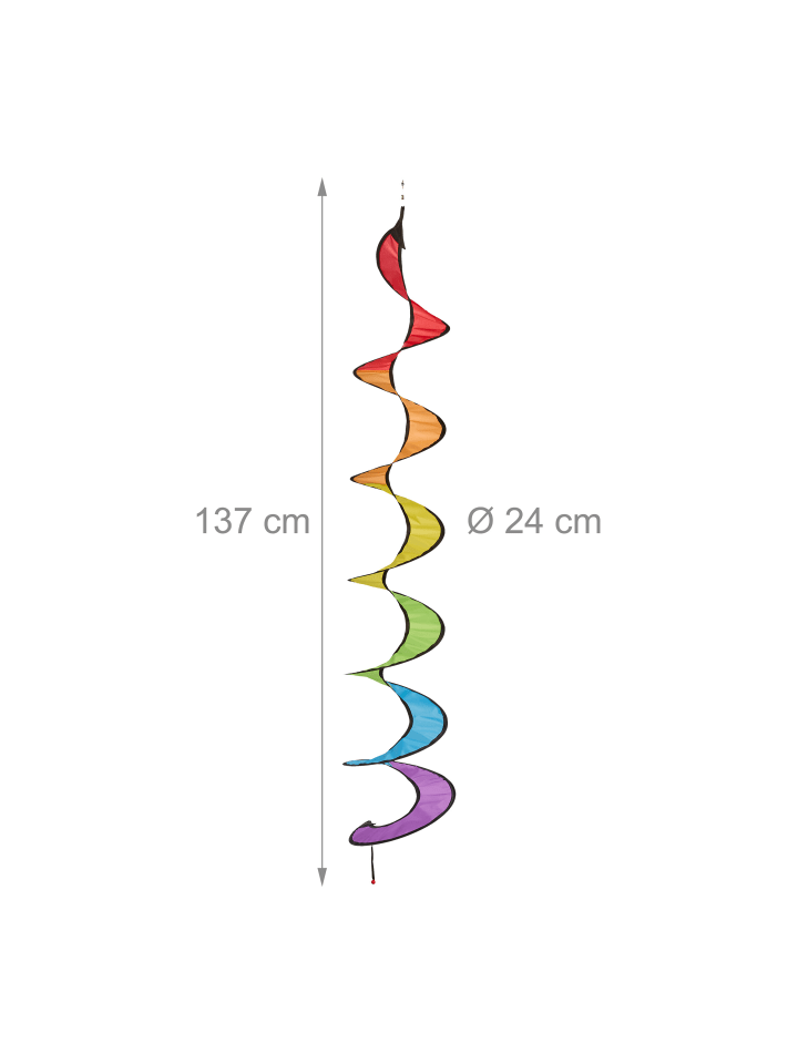relaxdays 3 x Windspiel in Bunt - (H)137 x Ø 24 cm günstig kaufen onesize