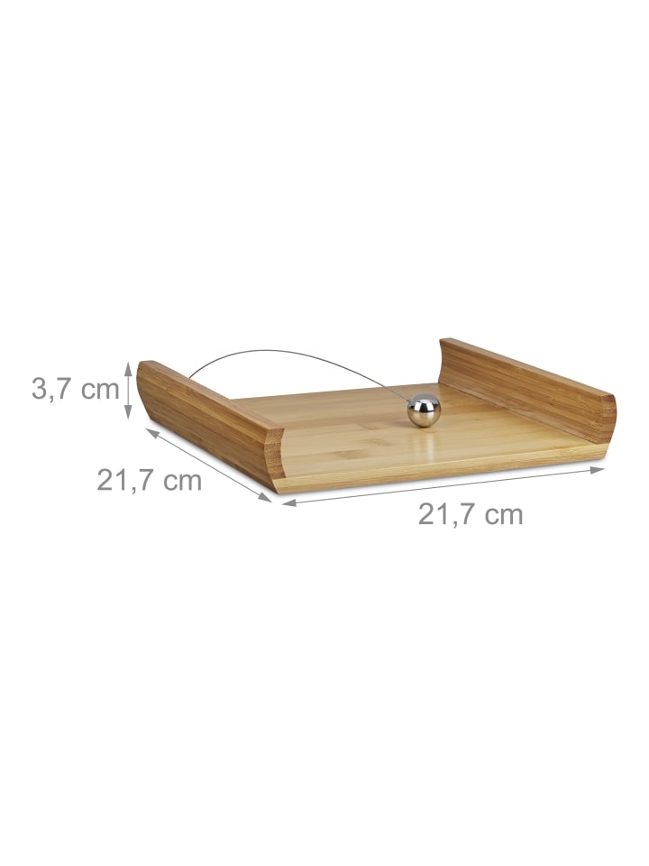 relaxdays Serviettenhalter Bambus in Natur günstig kaufen onesize