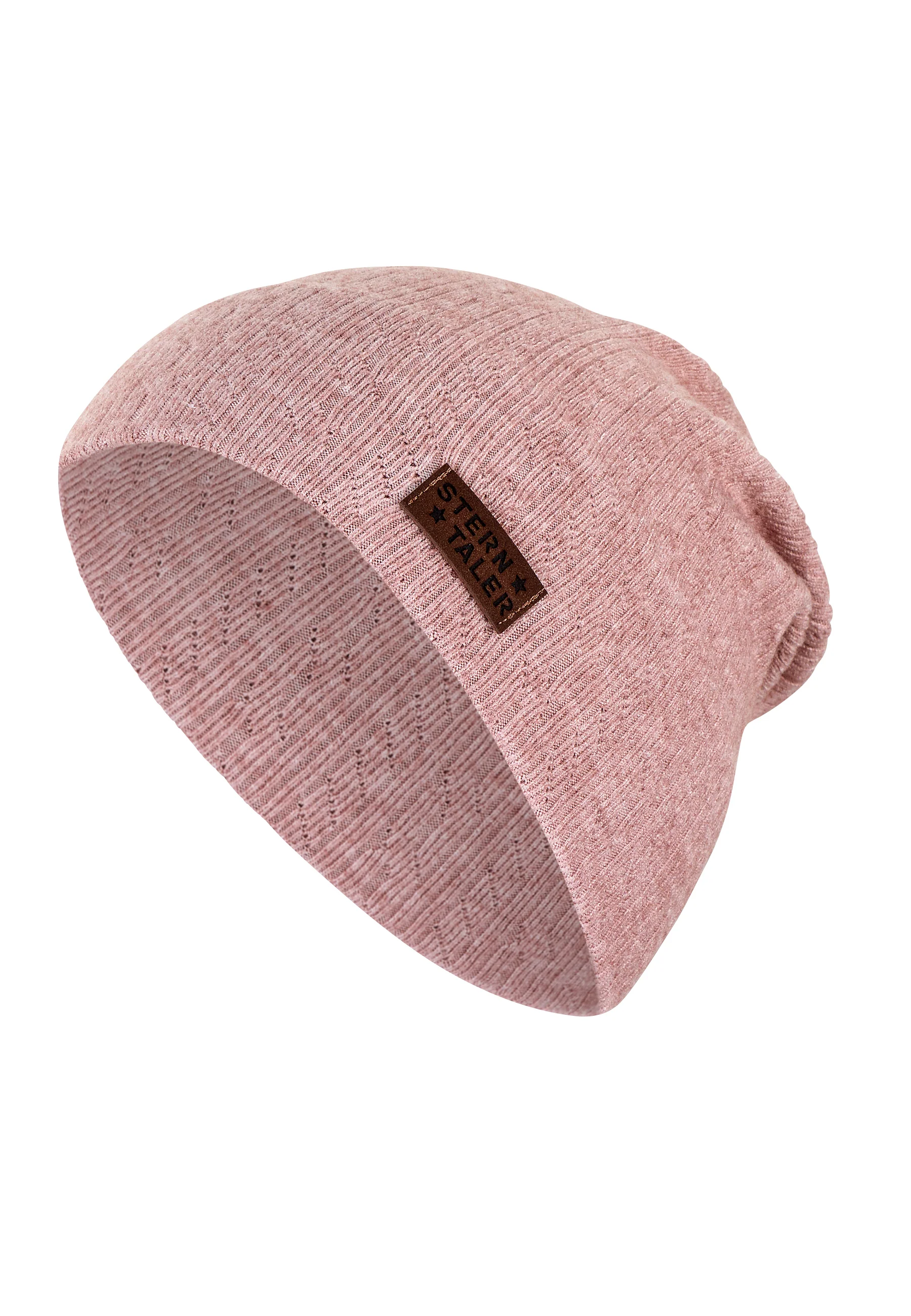 Slouch-Beanie mit Struktur aus Mischgewebe