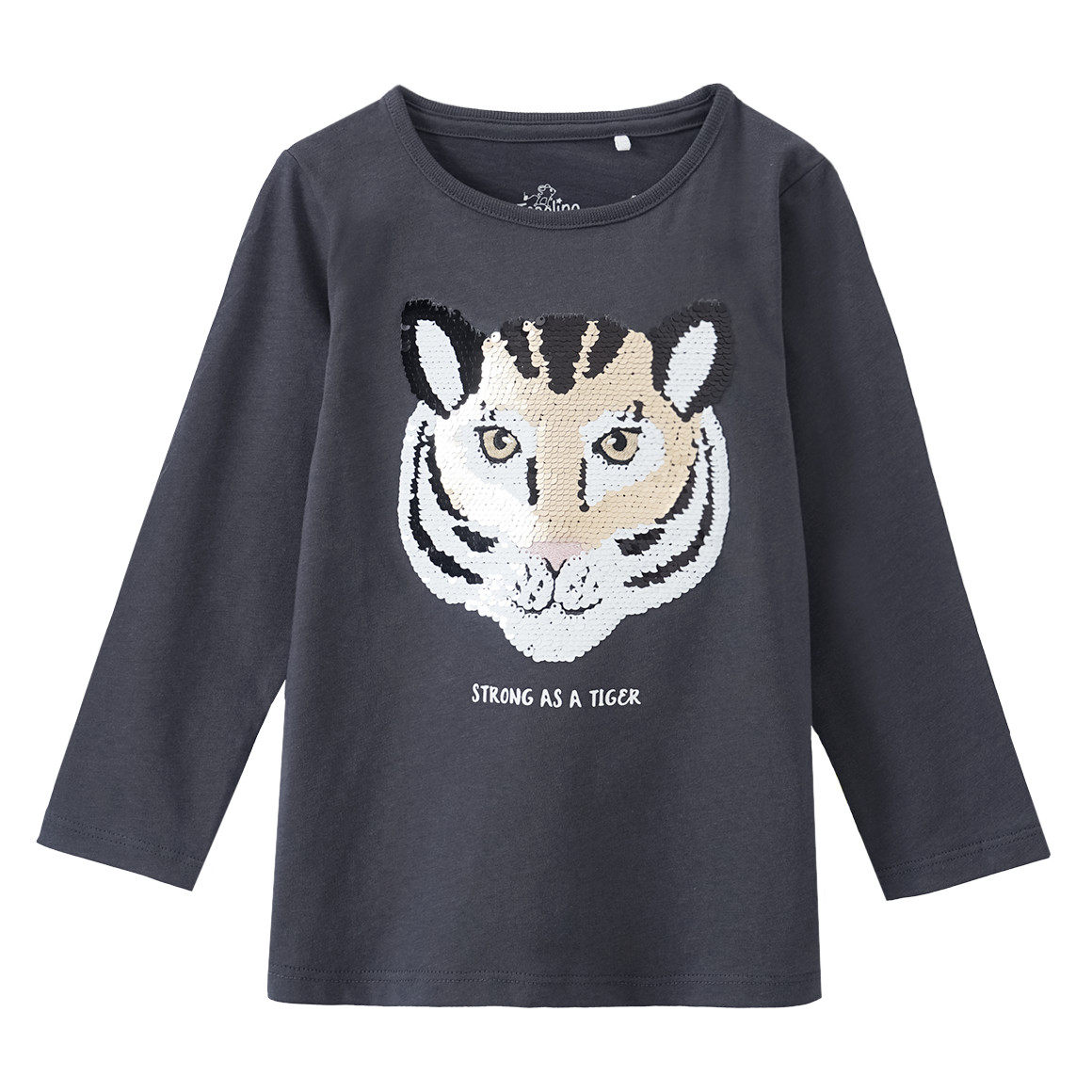 Mädchen Langarmshirt mit Wendepailletten