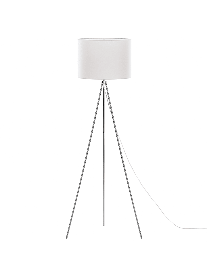 Beliani Stehleuchten VISTULA in Weiß/Silber - (W) 55 x (H) 148 x (L) 55 cm günstig kaufen onesize