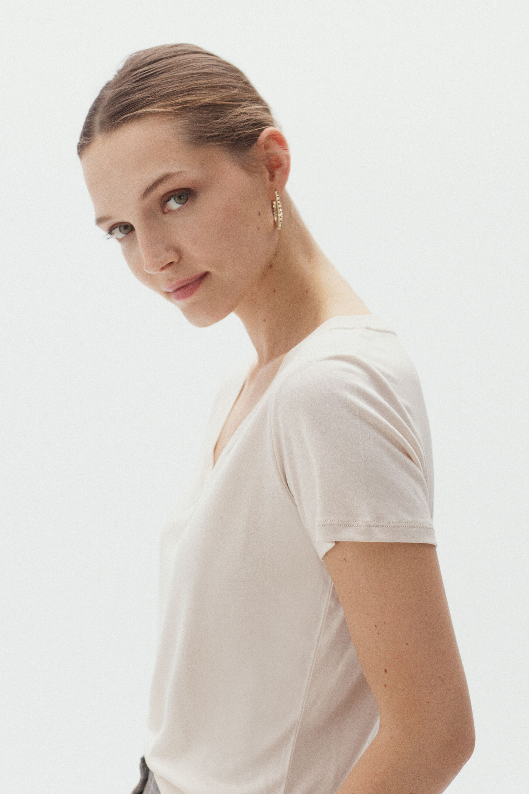 t-shirt anita ecru femme