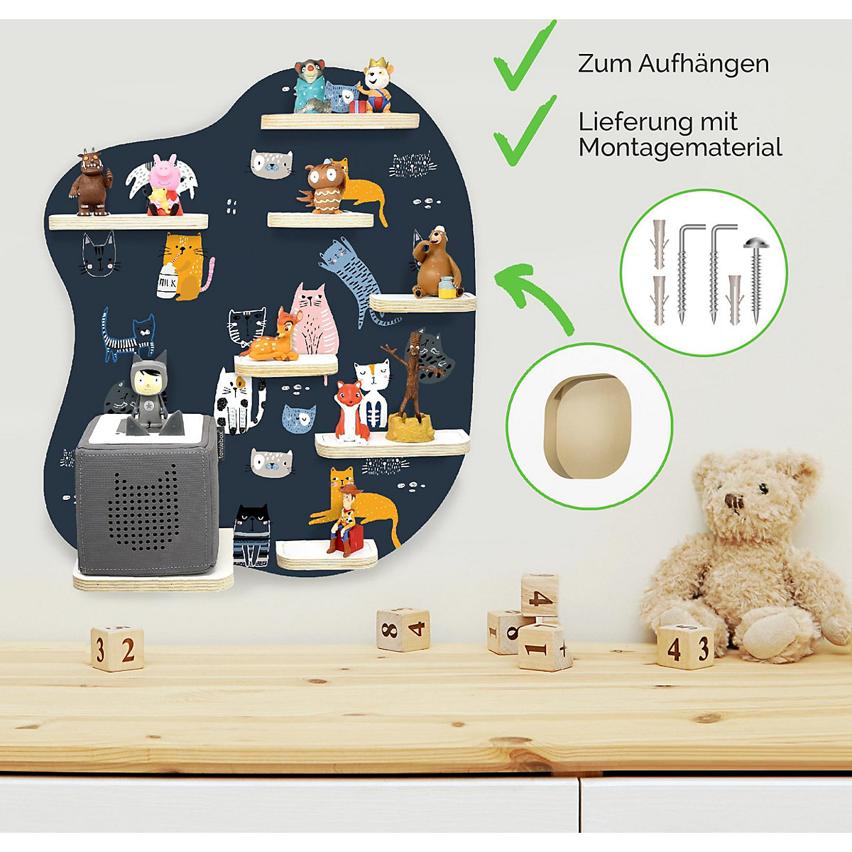 Regal für Musikbox Cats - geeignet für Toniebox