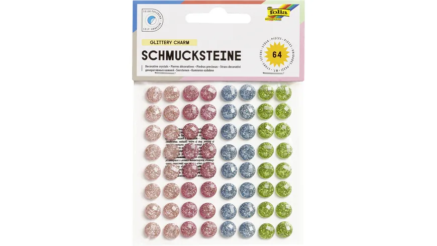 folia Schmucksteine selbstklebend sugar 64 Stück