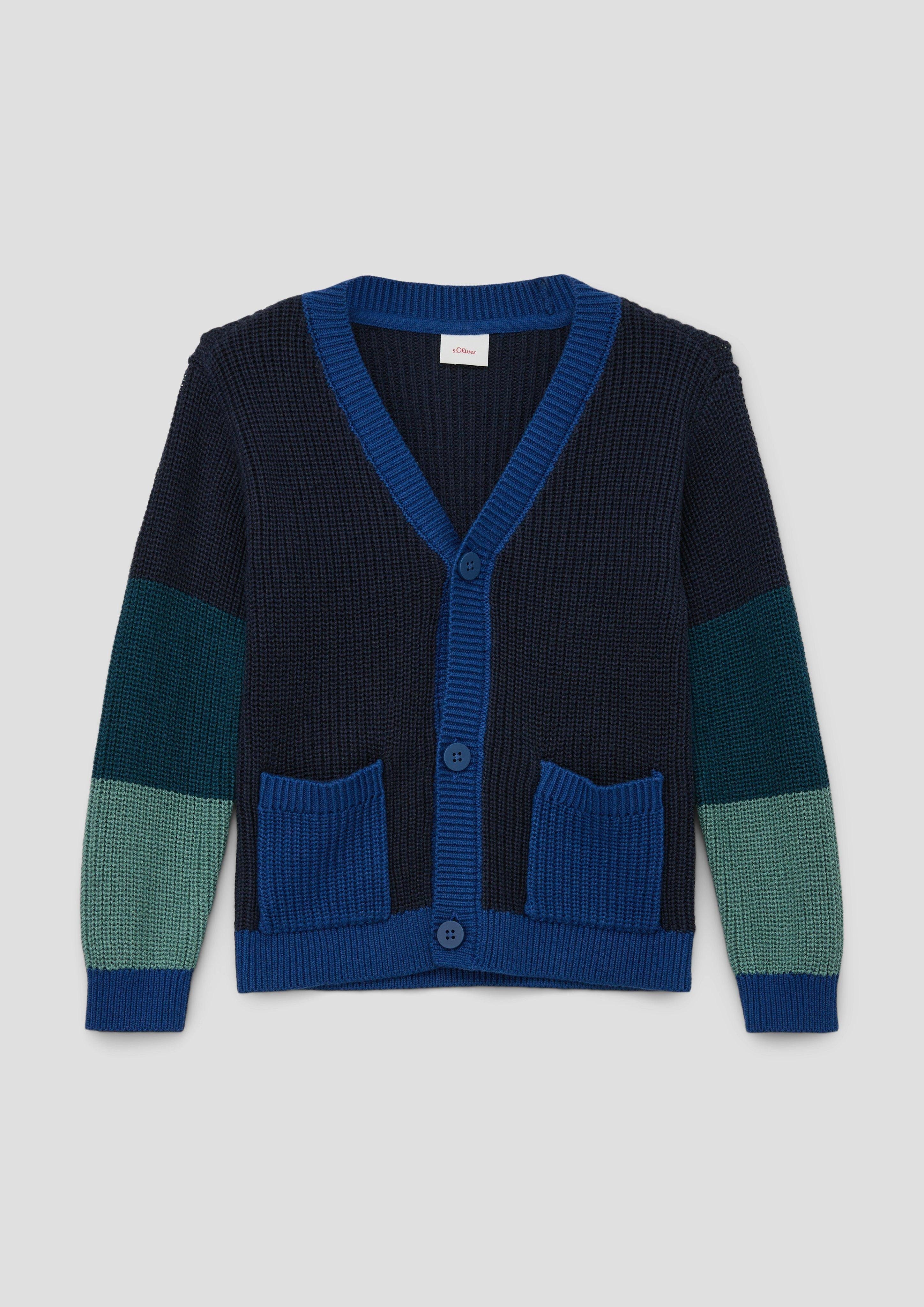 s.Oliver Strickjacke Cardigan aus Baumwollmix