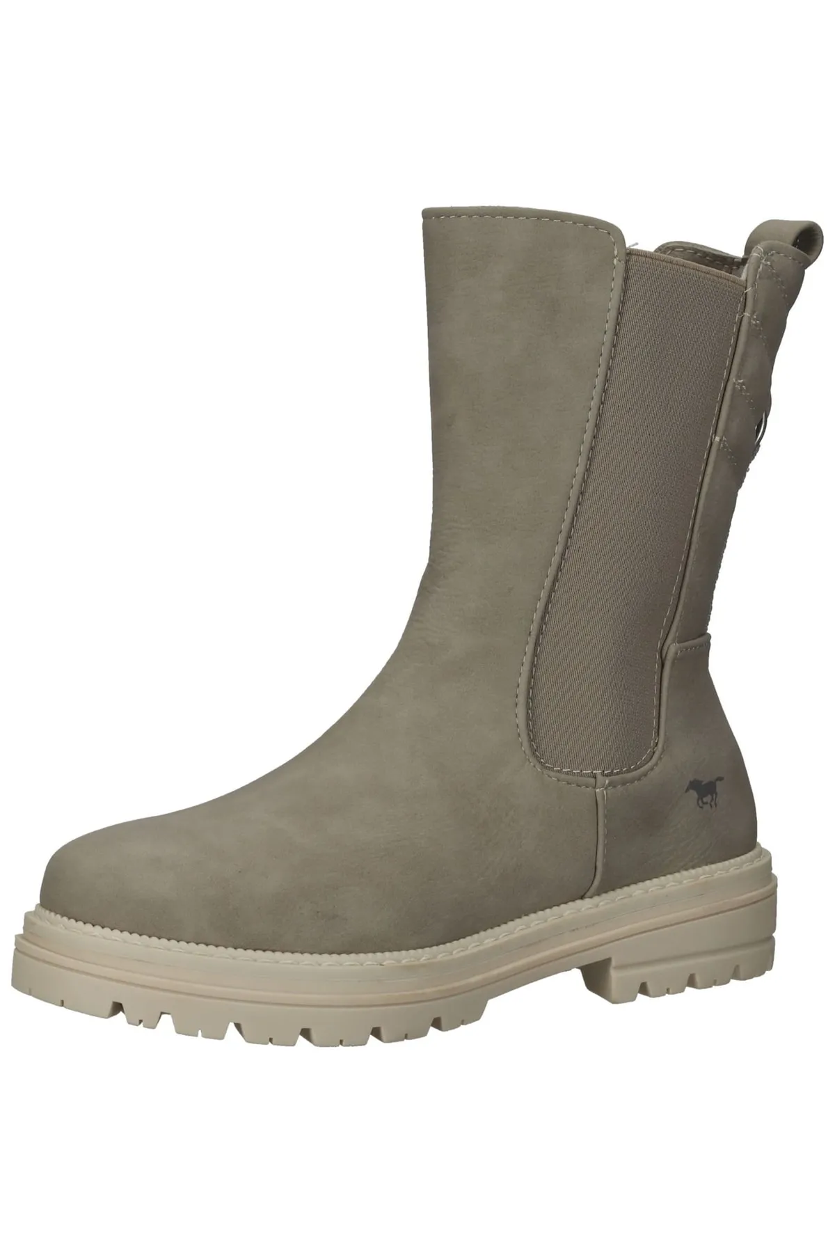 Mustang  Stiefelette - Beige - Blockabsatz