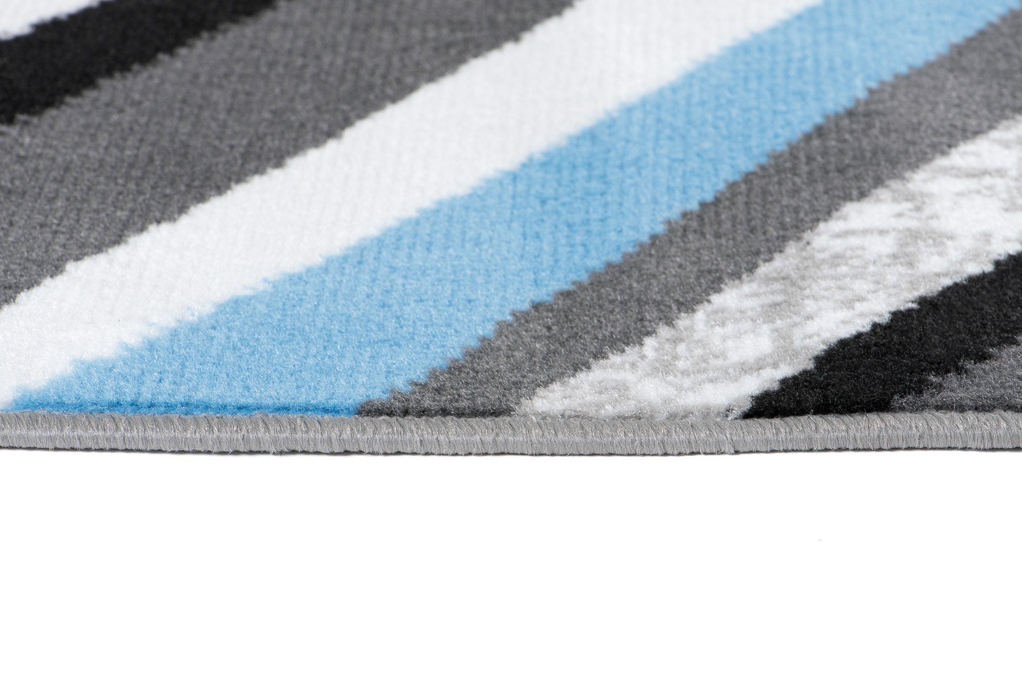 Läufer Läufer Flurläufer Modern für Vorzimmer 70 cm Breit Grau Blau, Mazovia, 70 x 100 cm, Kurzflor, Meterware, Höhe 8 mm, Kurzflor - niedrige Florhöhe