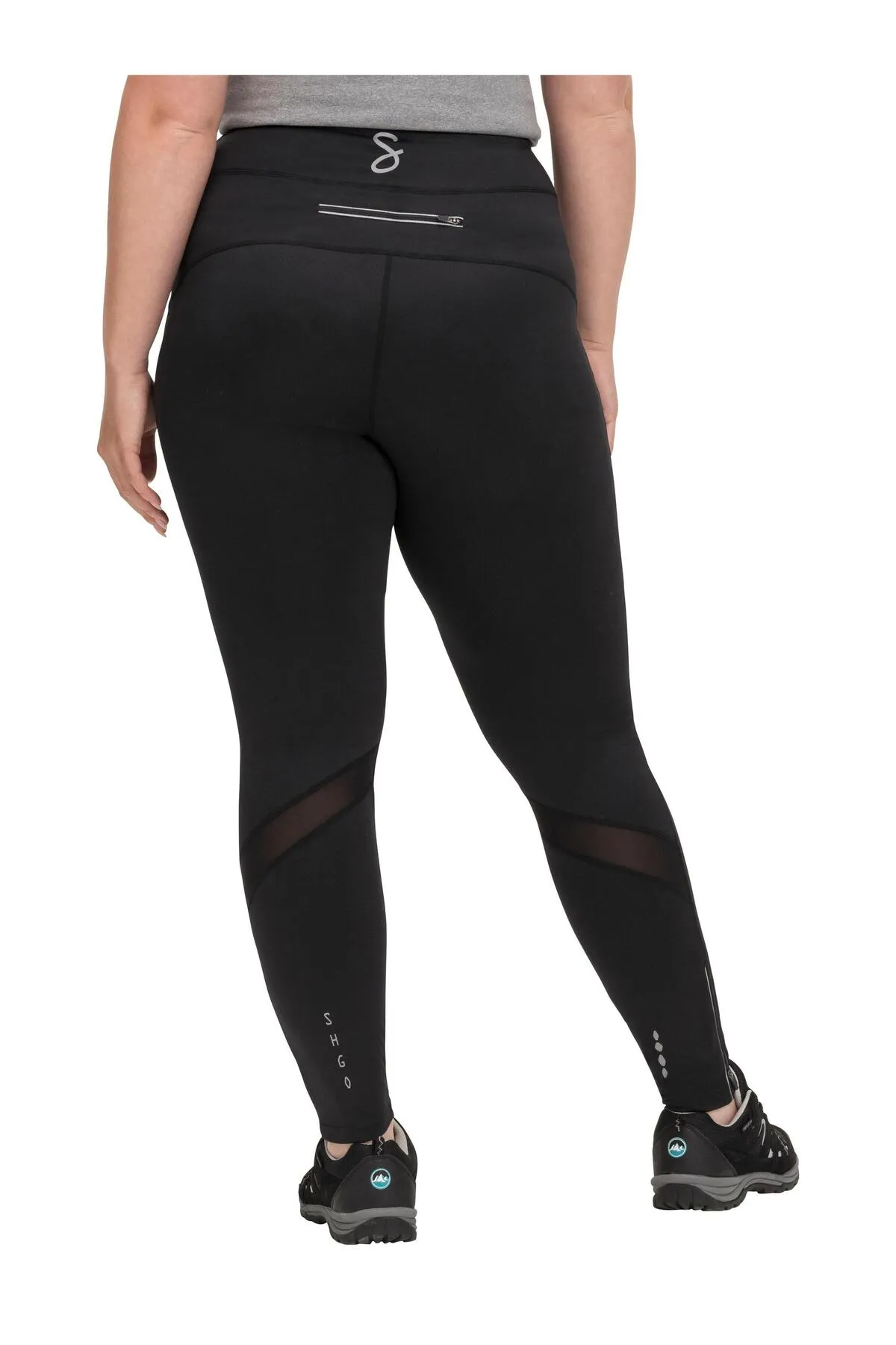 Sheego  Sport-Leggings - Schwarz - Mittlerer Bund