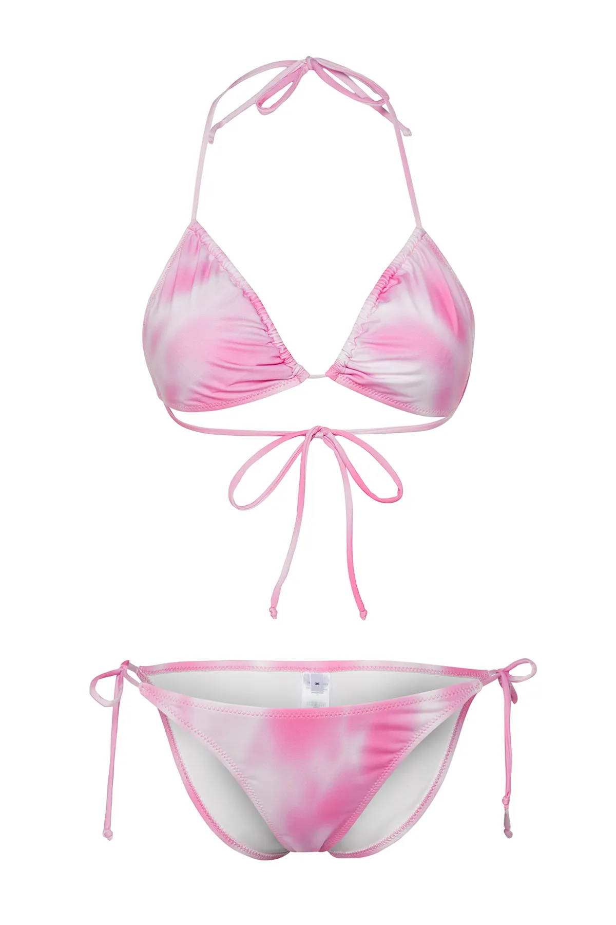 Trendyol Collection  Batik-gemustertes, dreieckig gebundenes reguläres Bikini-Set TBESS22BT0003