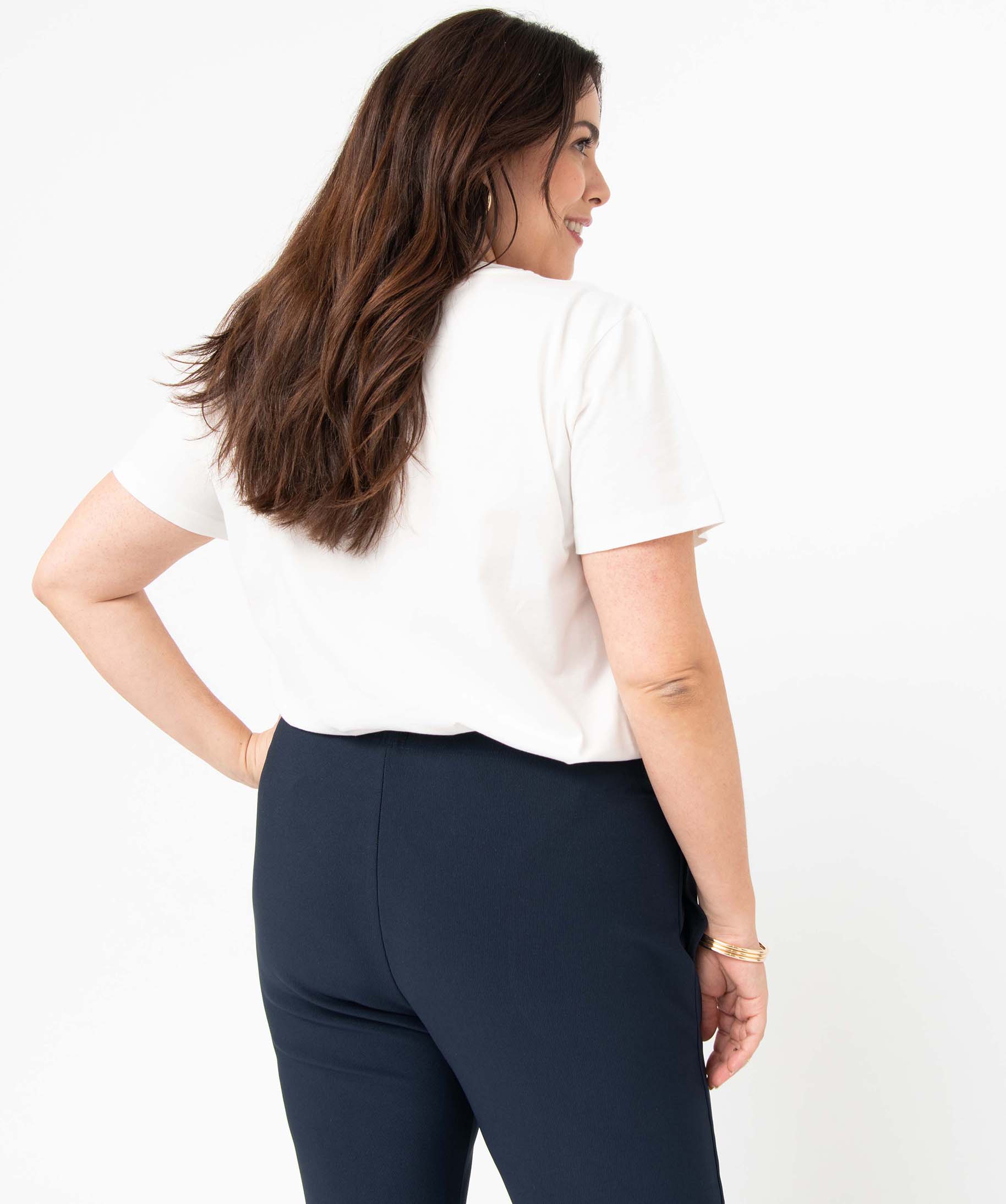 Tee-shirt femme grande taille avec motif brodé imprime | GEMO