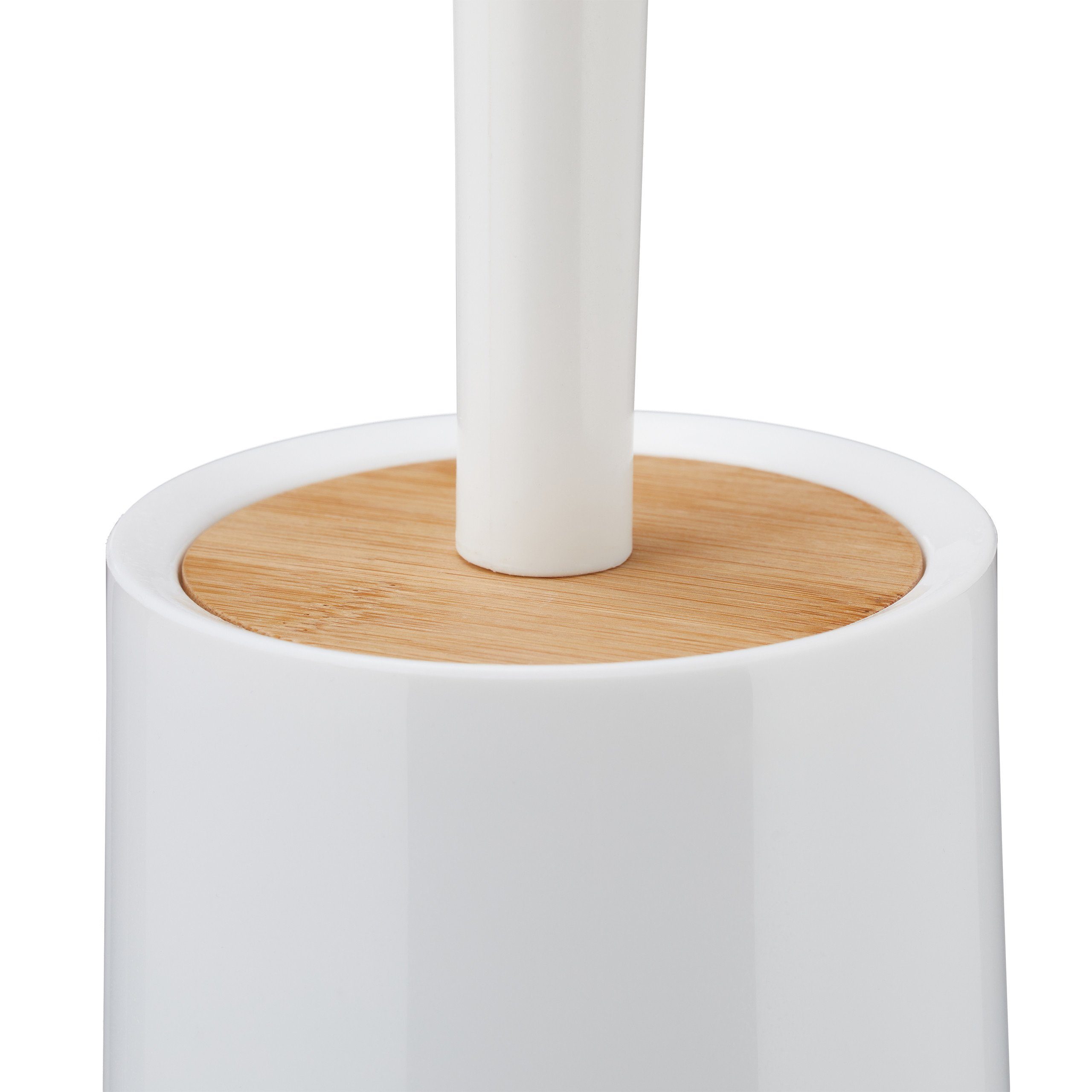 relaxdays WC-Reinigungsbürste Toilettenbürste mit Behälter, Weiß