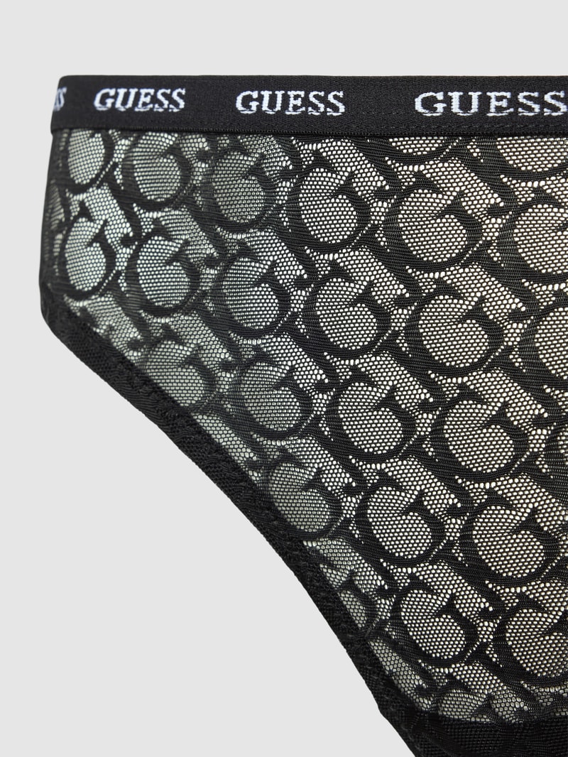 Slip im semitransparentem Design Modell 'EDYTHA' in schwarz