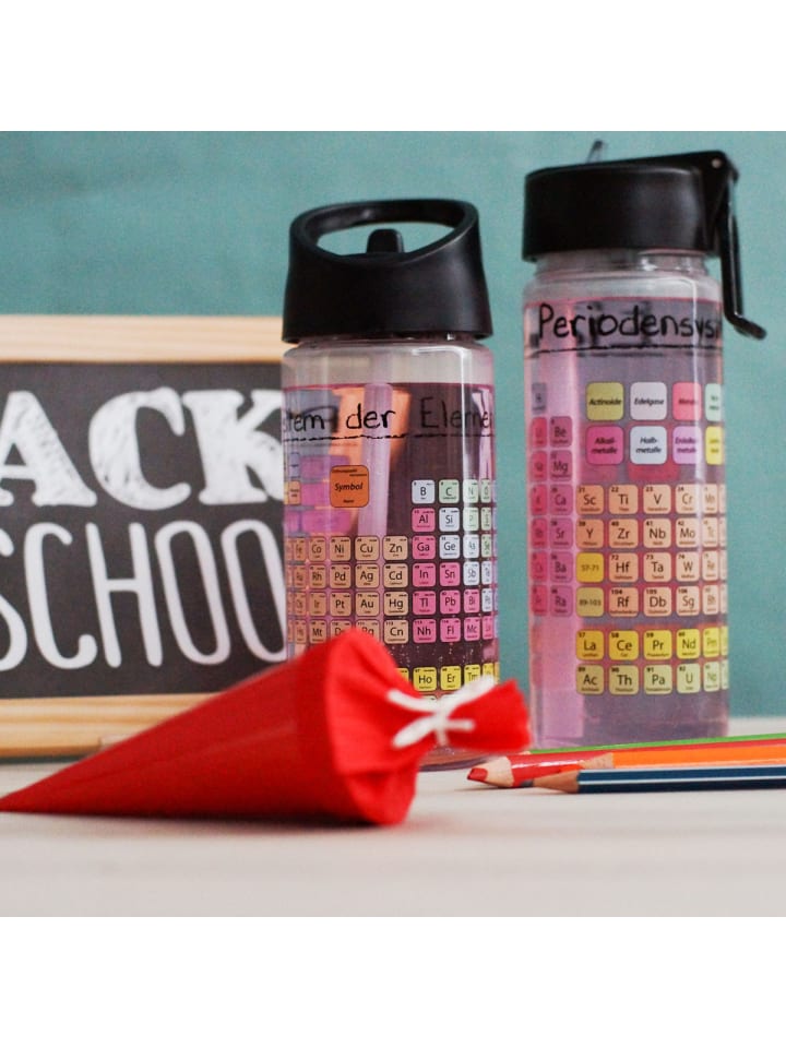 Geda Labels Trinkflasche Periodensystem in Schwarz - 450 ml günstig kaufen onesize