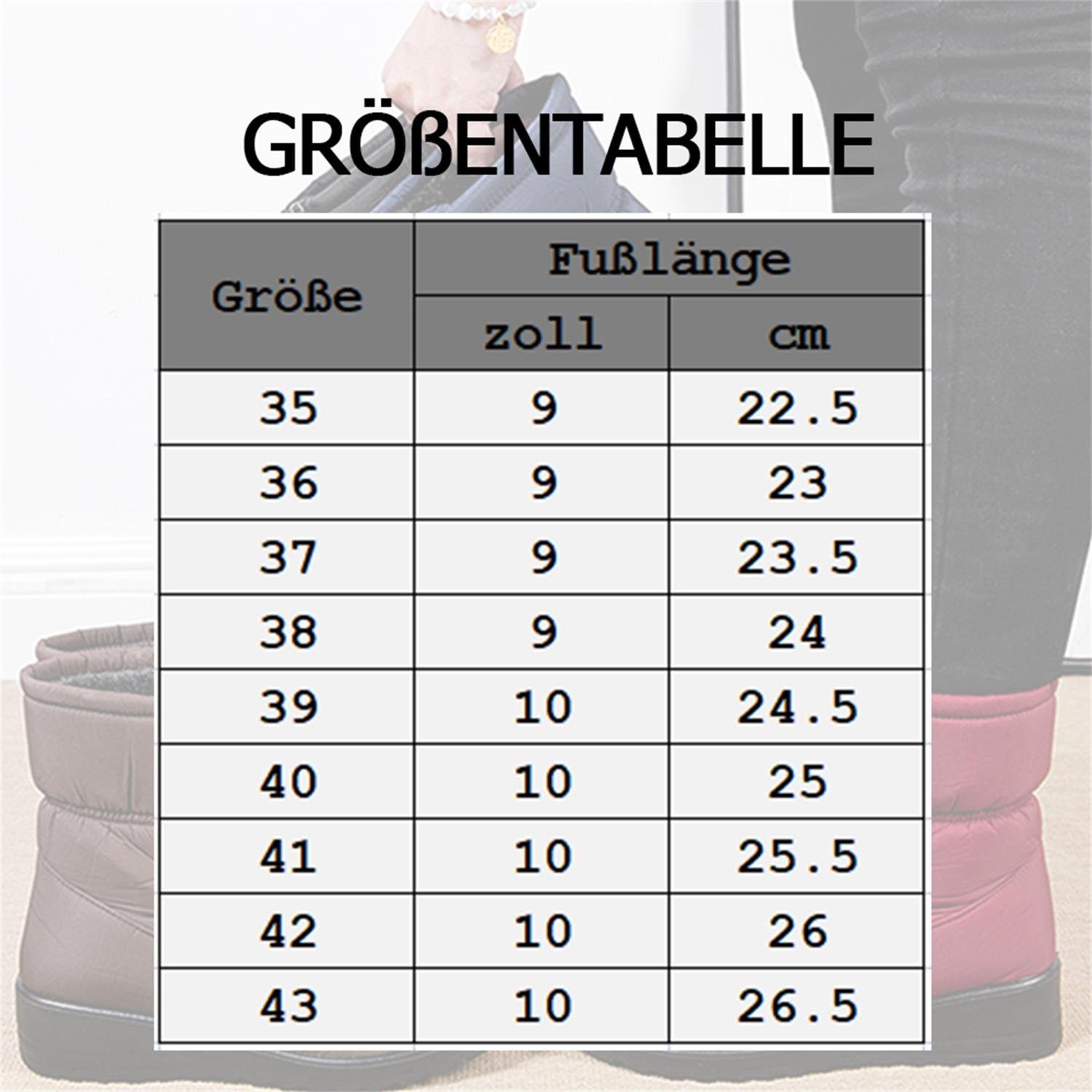 TOPMELON Schneestiefel Winterschuhe Damen Gefüttert Wasserdicht Snowboots