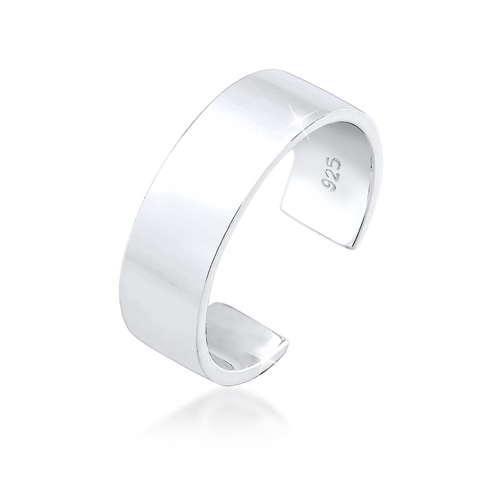 Elli Elli Bague MIDI Geo Minimal Bague Femme  Plaqué Or Argent (925/1000) Bague
