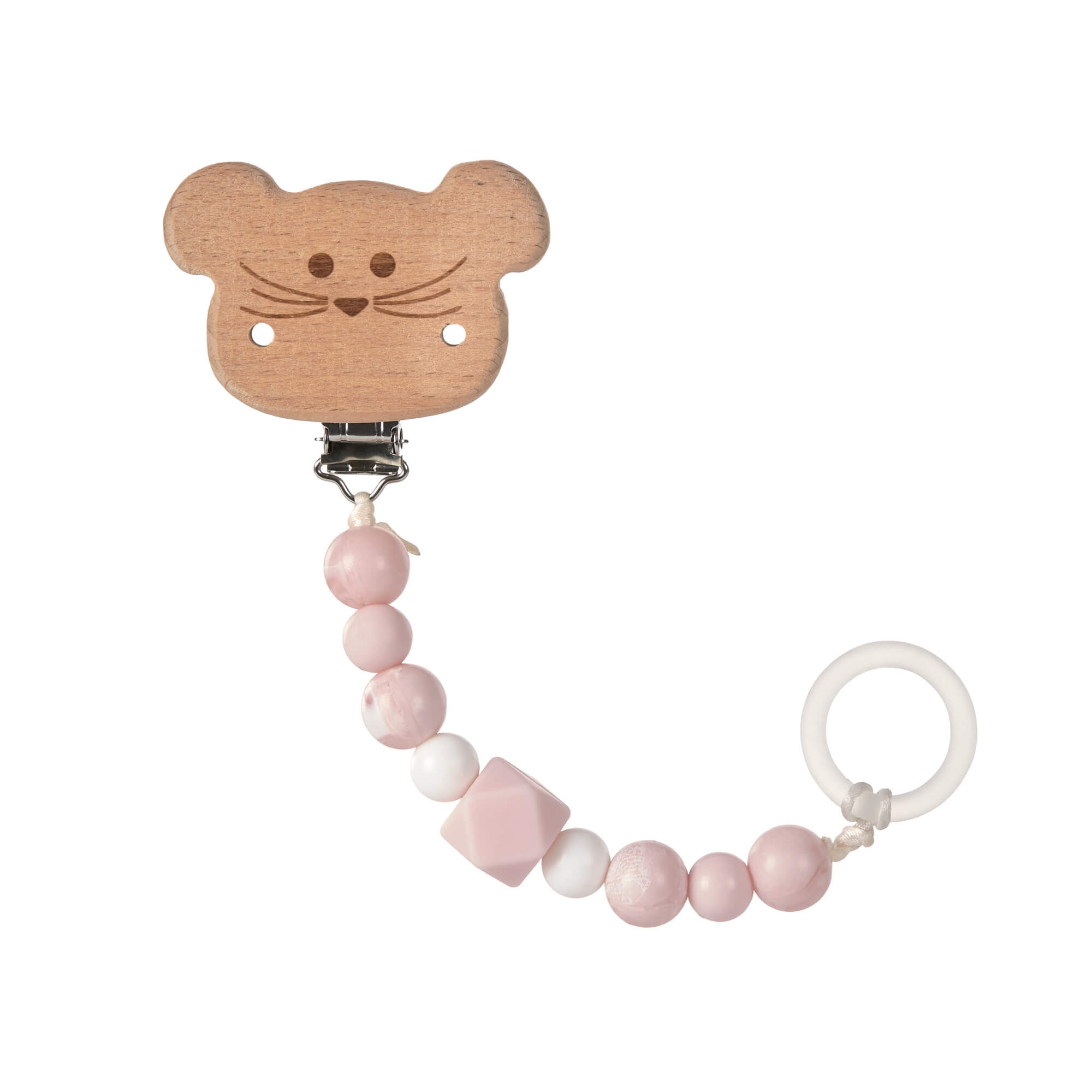 Schnullerkette - Little Chums, Maus Rosa