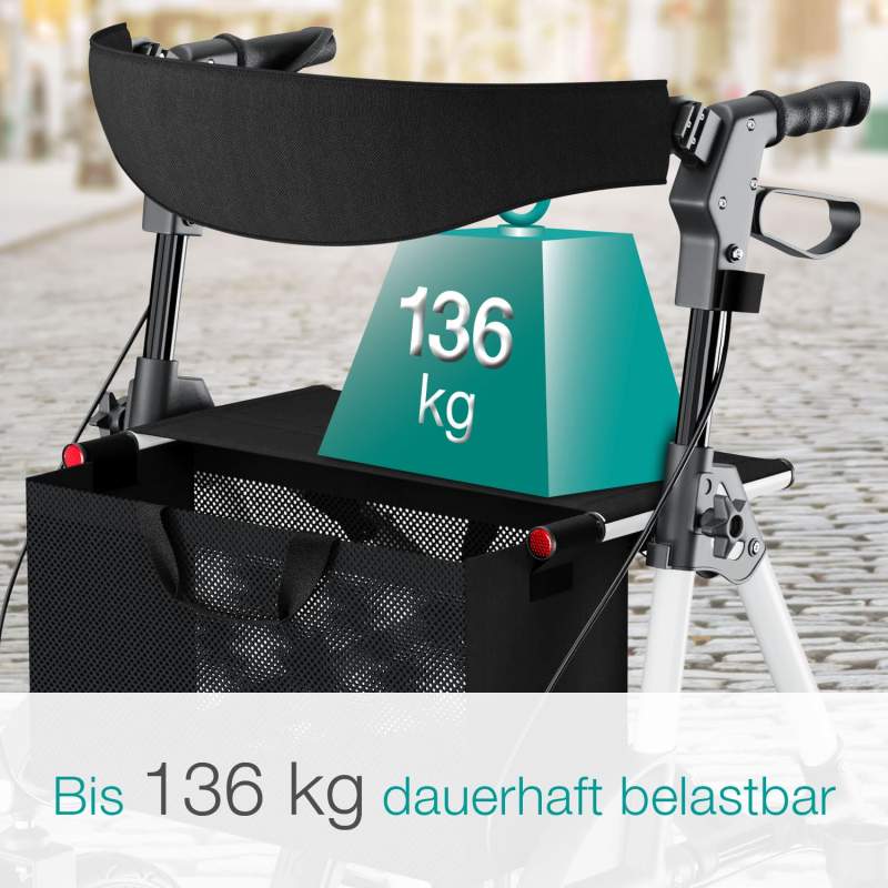 Aktivshop Alu Outdoor Rollator mit Luftbereifung »Komfort« faltbar