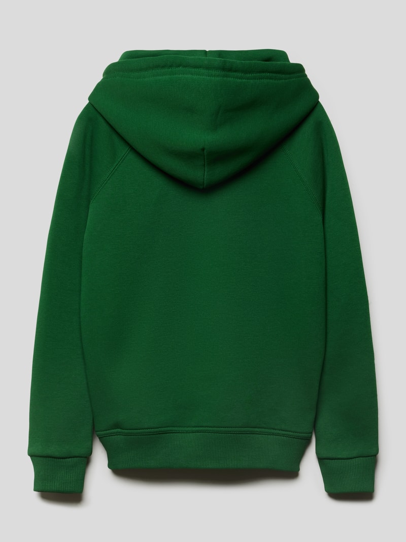 Hoodie mit Label-Stitching in marineblau