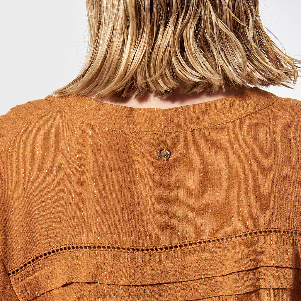 JAWAL  Blouse marron oversized Femme