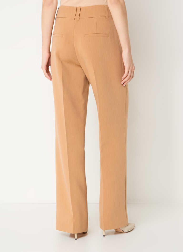 Expresso high-waist straight-fit trousers with side pockets