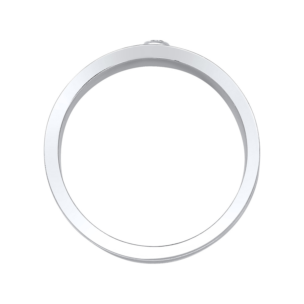 KUZZOI KUZZOI Bague Bracelet pour homme massif avec diamant (0.03 ct.) en argent sterlin Bague