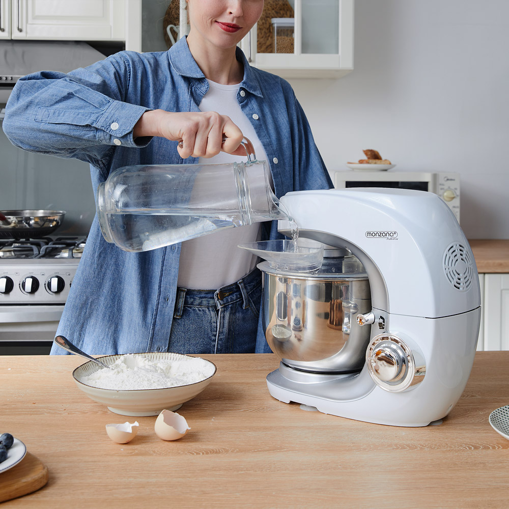 Casaria monzana® Küchenmaschine Noblesse Silber 1000W 4,5L