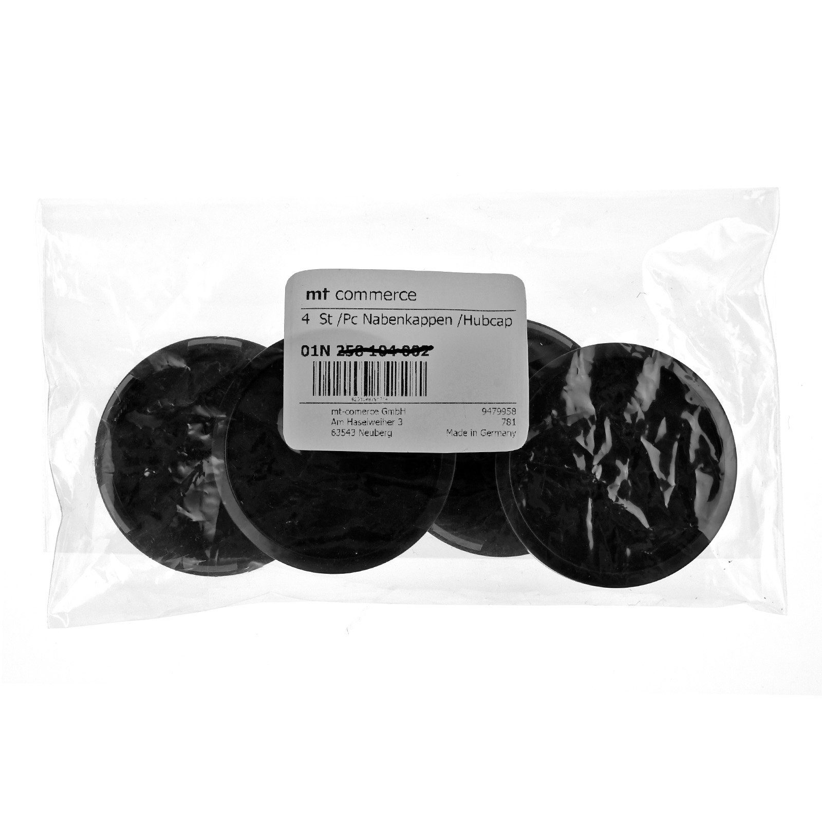 RKC Radkappe 4X 58,3mm Nabenkappen Radnaben Kappen Schwarz Flach für RH Felgen