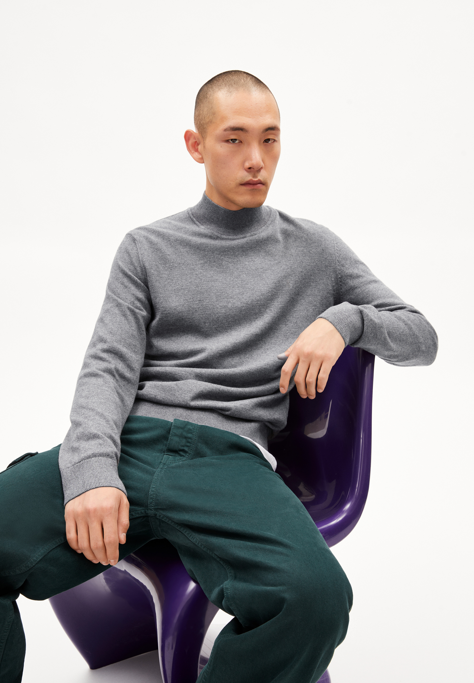 Pullover Regular Fit aus Merinowoll Mix