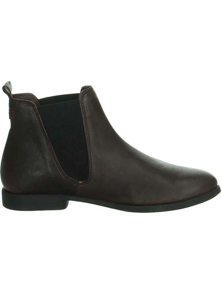 Think! Leder-Chelsea-Boots in Braun günstig kaufen