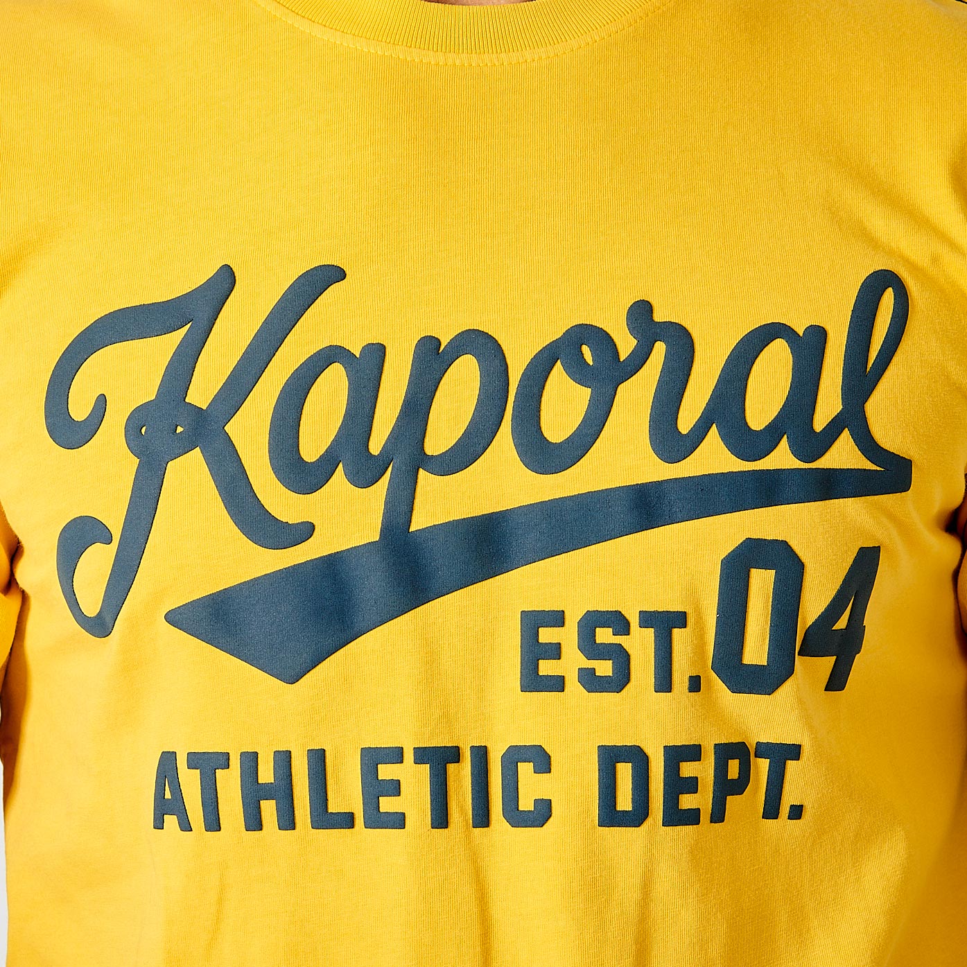 BAREL  T-shirt jaune homme 100% coton