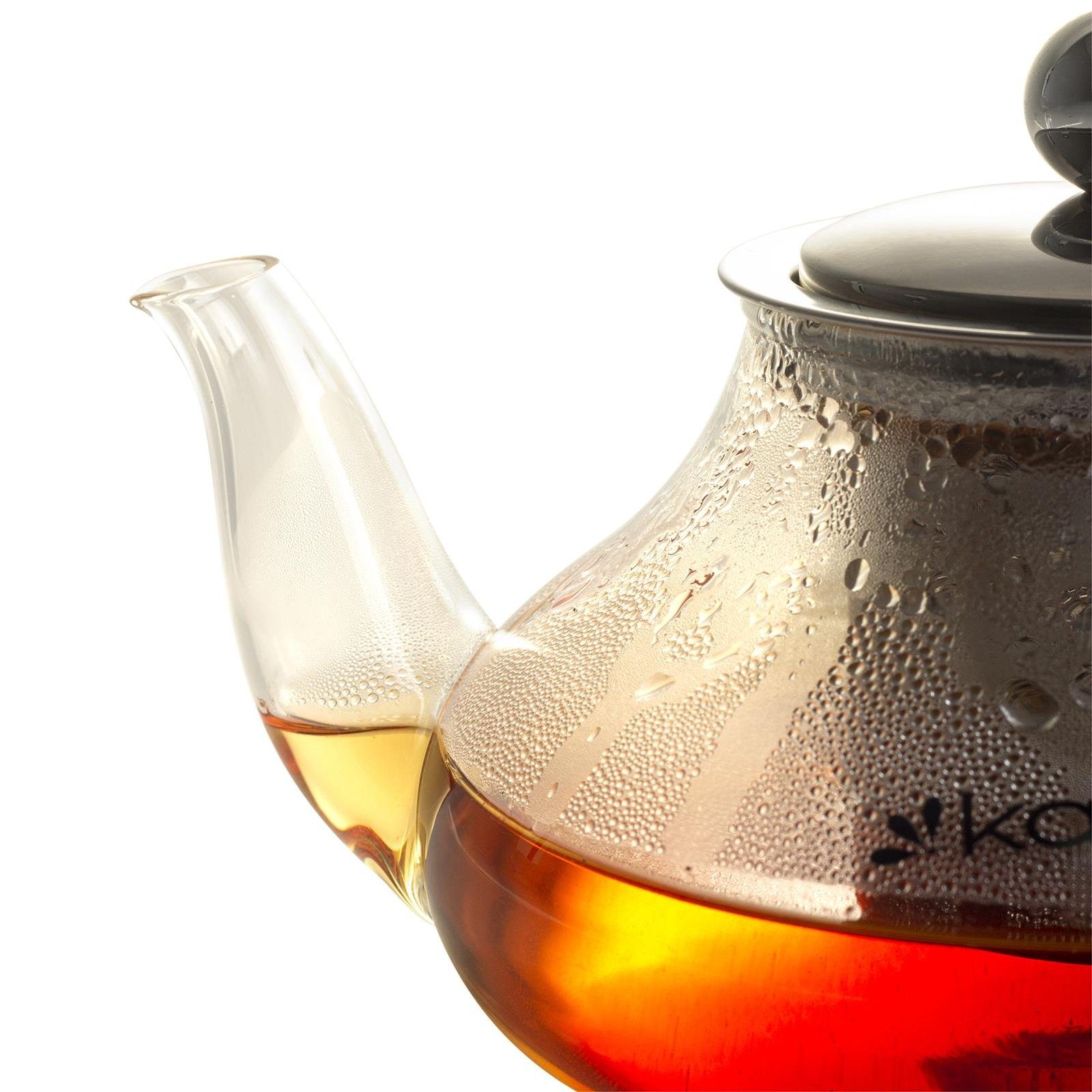Kamille Espressokocher Teekanne 0,6L Glas Siebfilter Teemaker Teebereiter