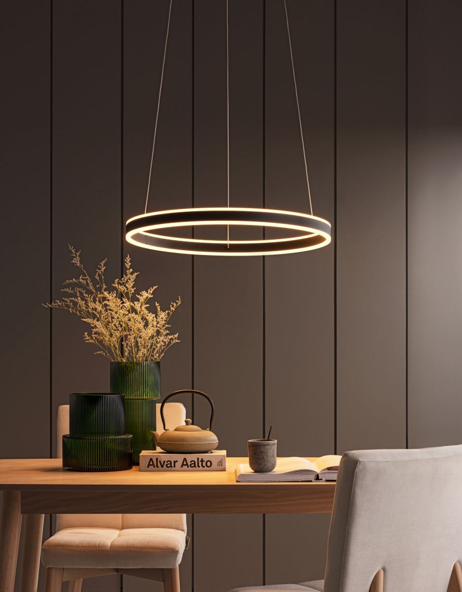 Fischer & Honsel LED Pendellampe Sirko Schwarz