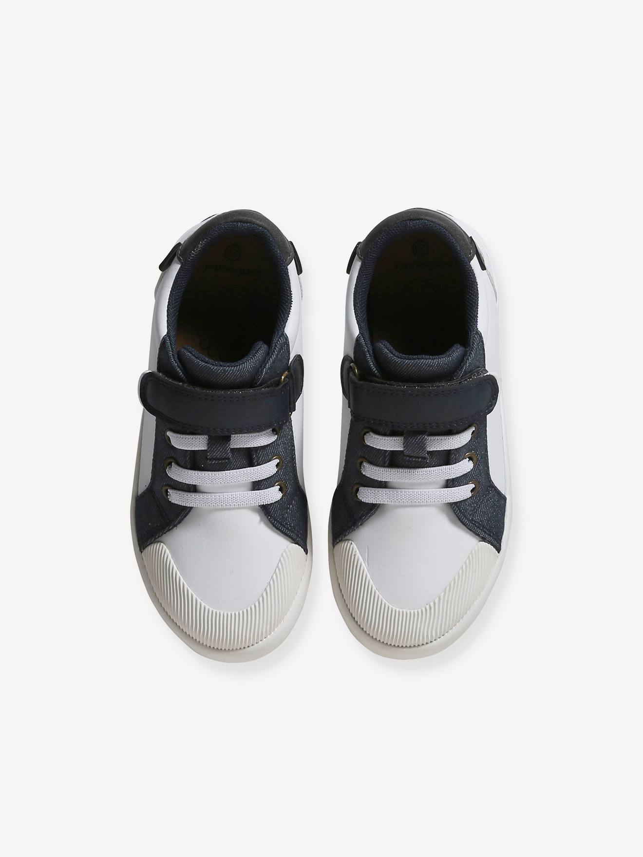 Vertbaudet Kinder Sneakers mit Anziehtrick - weiß