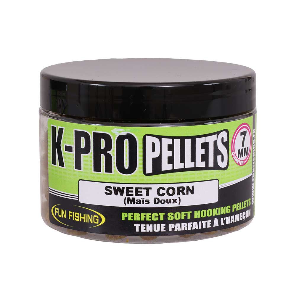 Funfishing K-Pro søtmais (men mild) agnpellets, 60 g