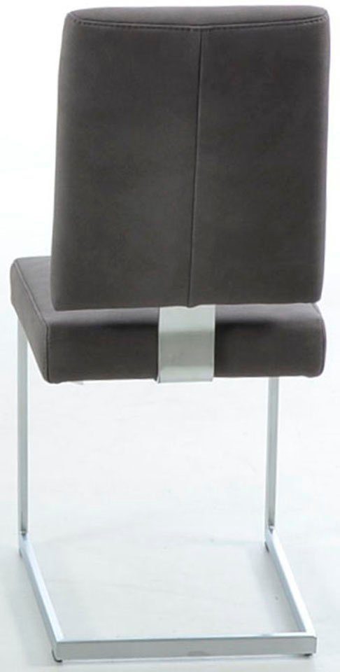 K+W Komfort & Wohnen Freischwinger, stabiles Hochkantgestell, in Leder oder Microfaser