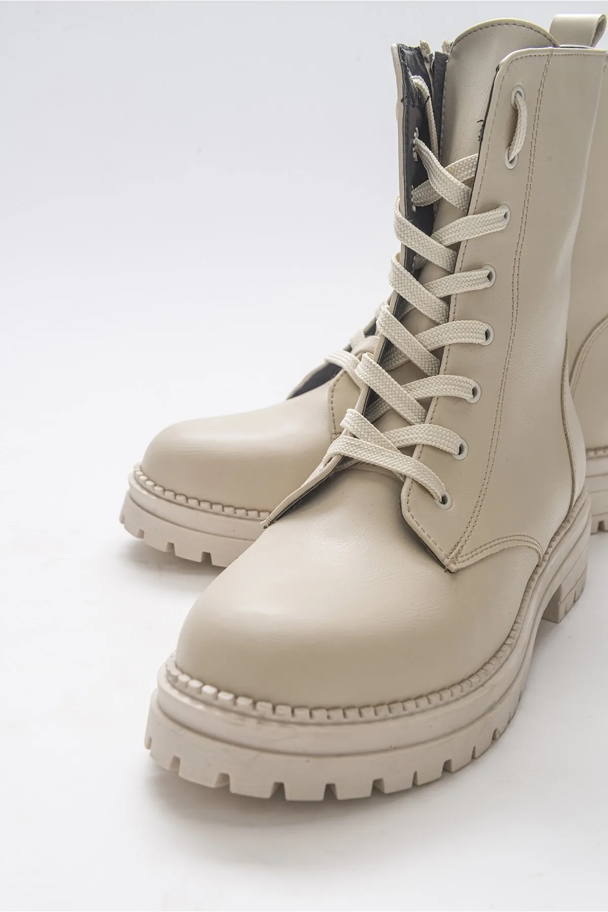 LuviShoes  Singa Beige Skin Damenstiefel