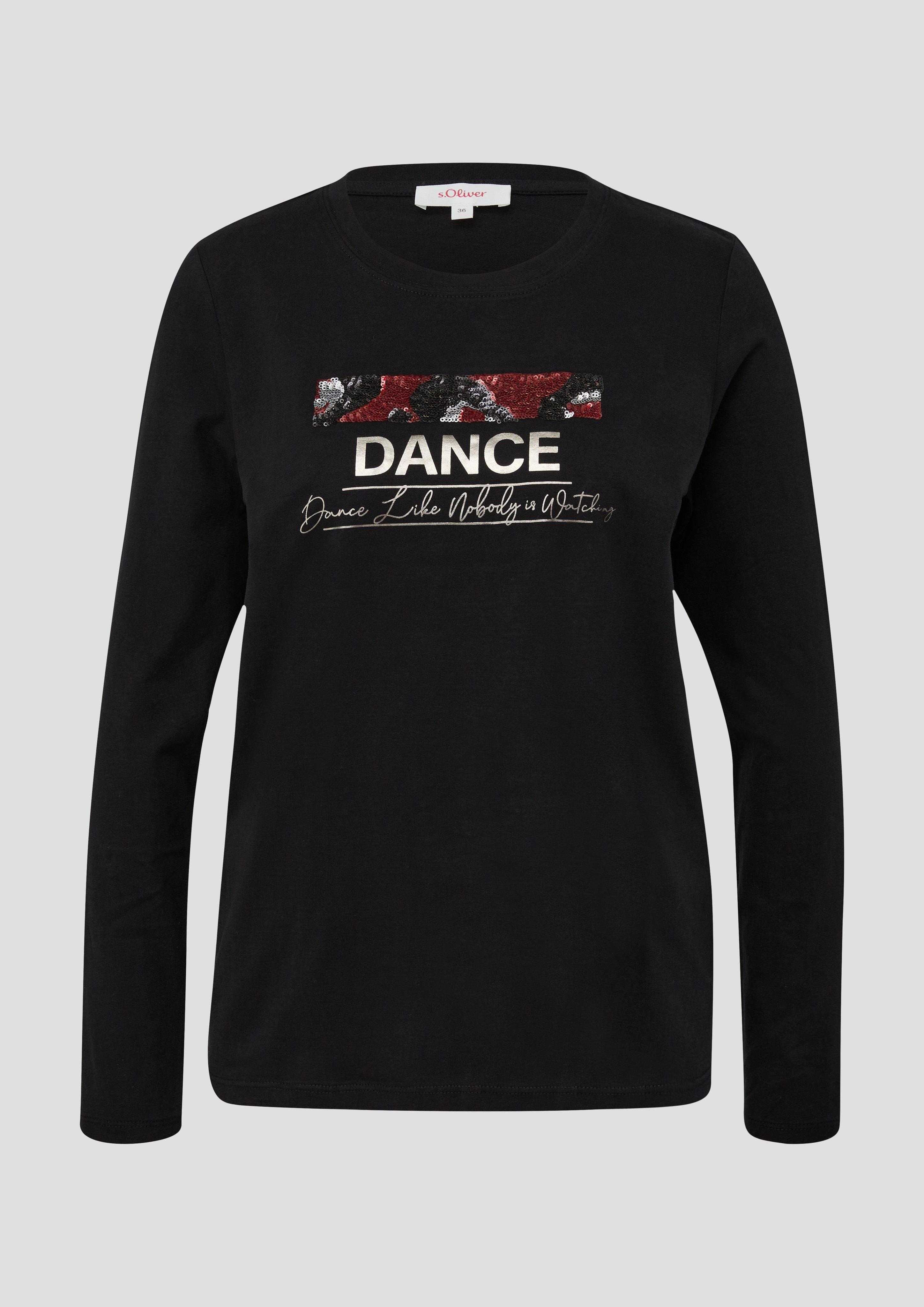 Longsleeve mit Pailletten  2138911-99D0