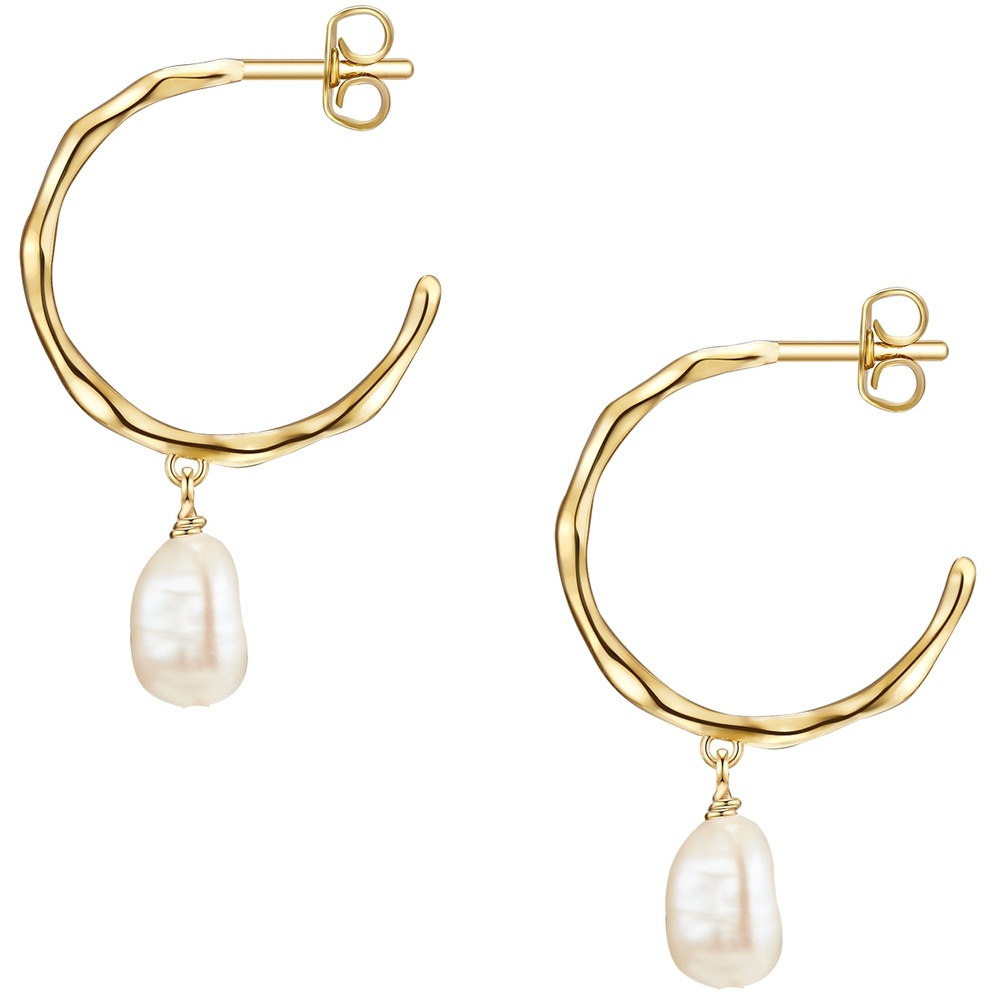 Glanzstücke München Boucles d'oreille en argent Argent sterling Perle de culture d'eau douce en Or ja Boucles d'oreilles