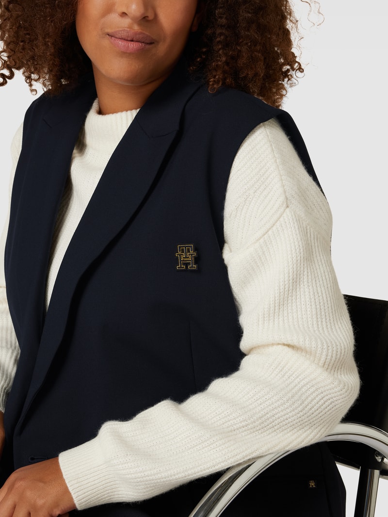 PLUS SIZE Weste mit Reverskragen in marineblau