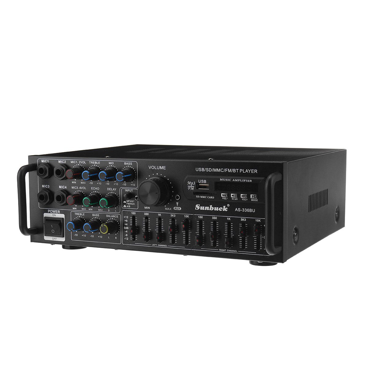 Insma Audioverstärker (2000W HiFi bluetooth Audio mit Fernbedienung)